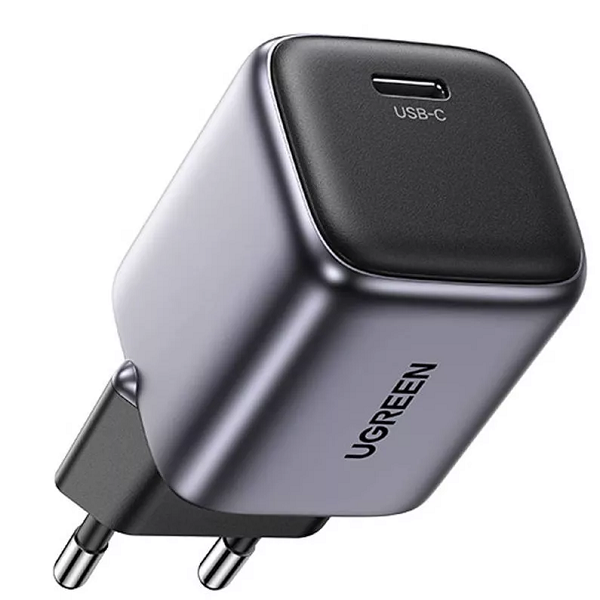 

Зарядное устройство сетевое UGREEN CD318 90664 Nexode Mini 20W USB-C PD GaN Fast Charger EU. Цвет: серый, CD318