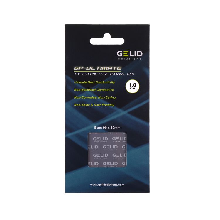 

Термопрокладка GELID GP-Ultimate Thermal Pad TP-GP04-B размер 90x50 мм, толщина 1.0 мм, 15 Вт/мK, GP-Ultimate Thermal Pad