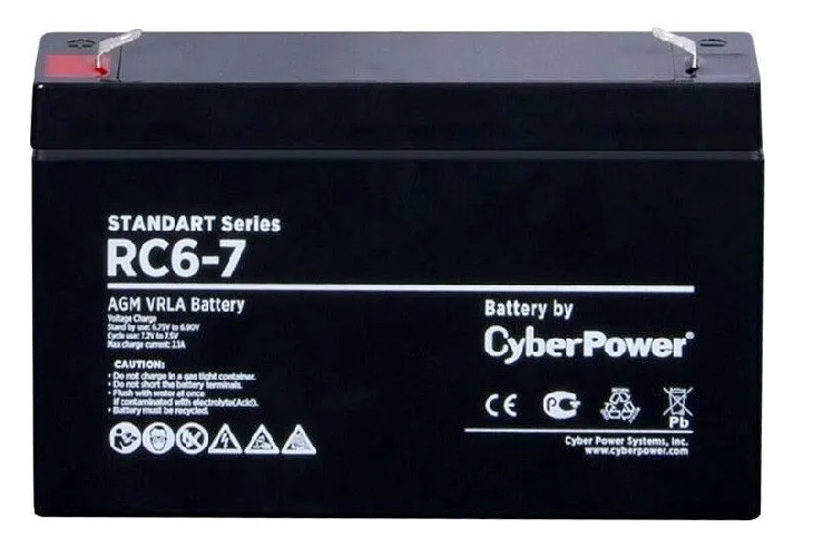 

Батарея для ИБП CyberPower RC 6-7 6V 7 Ah, RC 6-7