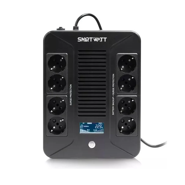 

Источник бесперебойного питания SmartWatt UPS SAFE PRO LCD 600 600VA, 360Вт, 145-295В, line-interactive, UPS SAFE PRO LCD 600