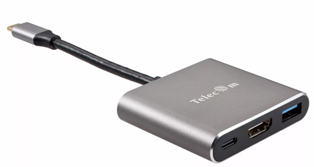 

Адаптер Telecom TUC010T USB3.1 TypeCm /HDMI+USB3.0 +PD 100WT charging 4K/30Hz, TUC010T