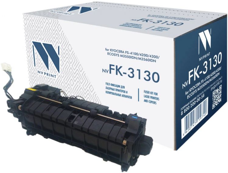 Узел термозакрепления NVP NV-FK-3130 для Kyocera FS-4100/4200/4300/ECOSYS M3550idn/M3560idn (500000k) вал заряда pcr для kyocera fs 4100 4200 4300 dk3130 pcr 2lv93010