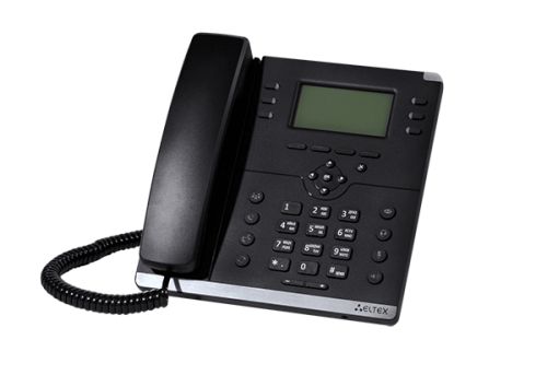 Телефон SIP ELTEX VP-15P 2 SIP аккаунта, 2x100M, ЖК дисплей, PoE