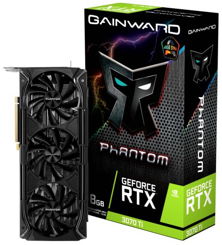 Видеокарта PCI-E Gainward GeForce RTX 3070 Ti Phantom (NED307T019P2-1047M) 8GB GDDR6X 256bit 8nm 141