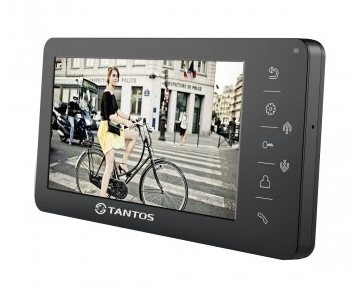 Видеодомофон Tantos Amelie (Black) VZ цветной, TFT LCD 7", PAL/NTSC, Hands-Free, 1 вх от подъездного домофона,1 вх. от вызывной панели, 2 камеры