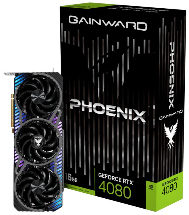 

Видеокарта PCI-E Gainward GeForce RTX 4080 Phoenix (NED4080019T2-1032X) 16GB GDDR6X 256bit 5nm 2205/, GeForce RTX 4080 Phoenix (NED4080019T2-1032X)