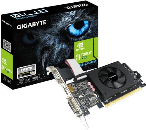 

Видеокарта PCI-E GIGABYTE GeForce GT 710, GeForce GT 710