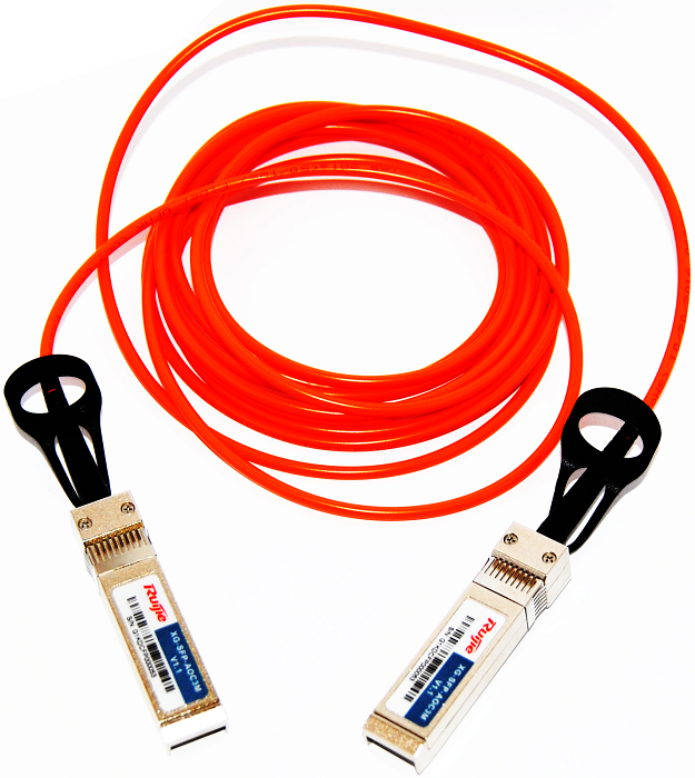 цена Кабель RUIJIE NETWORKS XG-SFP-AOC5M 10GBASE SFP+ Optical Stack Cable (included both side transceivers), 5 Meter