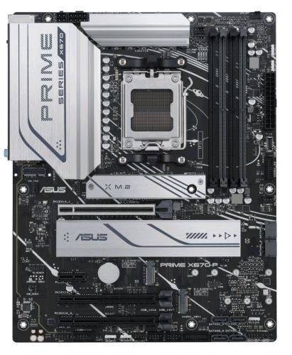 Материнская плата ATX ASUS PRIME X670-P (AM5, AMD X670, 4*DDR5 (6400), 6*SATA 6G RAID, 3*M.2, 4*PCIE