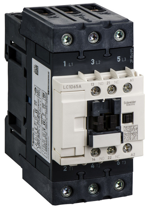 

Контактор Schneider Electric LC1D65AM7 3P Everlink 440В, 65A, 3НО сил.конт. 1НО+1НЗ доп.конт. катушка 220В АС, LC1D65AM7