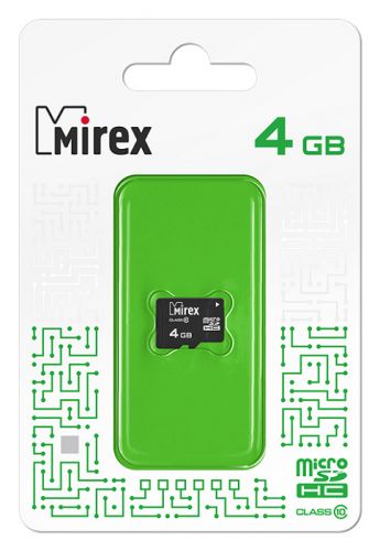 

Карта памяти 4GB Mirex 13612-MC10SD04, 13612-MC10SD04