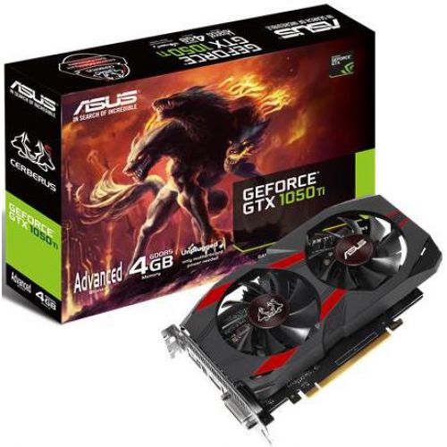 Видеокарта PCI-E ASUS GeForce GTX 1050 Ti CERBERUS-GTX1050TI-O4G 4GB GDDR5 128bit 14nm 1328/7008MHz DVI-D(HDCP)/HDMI/DisplayPort RTL