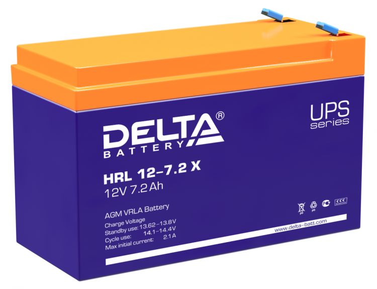 Батарея Delta HRL 12-7.2 X 12В, 7Ач, 151х65х100мм 22550