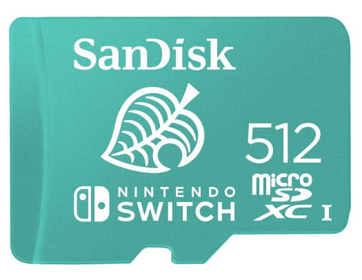 

Карта памяти MicroSDXC 512GB SanDisk SDSQXAO-512G-GN3ZN Class 10 UHS-I A1 C10 V30 U3 for Nintendo Switch 100/90 MB/s, SDSQXAO-512G-GN3ZN