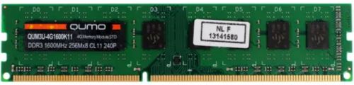 Модуль памяти DDR3 4GB Qumo QUM3U-4G1600C11 PC3-12800 1600MHz CL11 1.5V