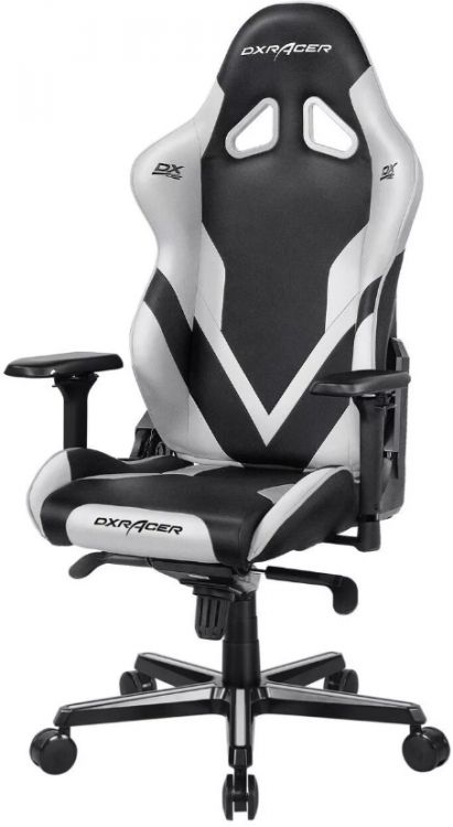 

Кресло DxRacer OH/G8200/NW черный/белый, PU-кожа, мультиблок, 4D подлокотники, до 150 кг, OH/G8200/NW