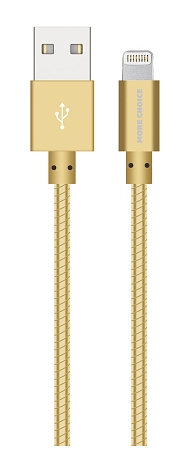 Кабель интерфейсный More Choice K31i USB 2.1A для Lightning 8-pin 1м Gold, цвет золото K31i Gold - фото 1