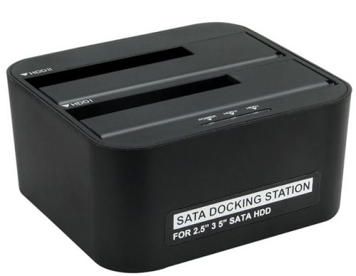 Док-станция AgeStar 3UBT6-6G (BLACK) USB 3.0 2x2.5"/3.5" SATA HDD/SSD пластик, черный, UASP, Clone