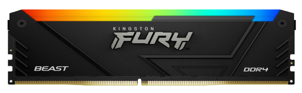 Модуль памяти DDR4 16GB (2*8GB) Kingston FURY KF432C16BB2AK2/16 Beast RGB Black XMP 3200MHz CL16 1RX8 1.35V 288-pin 8Gbit KF432C16BB2AK2/16 KF432C16BB2AK2/16 - фото 1