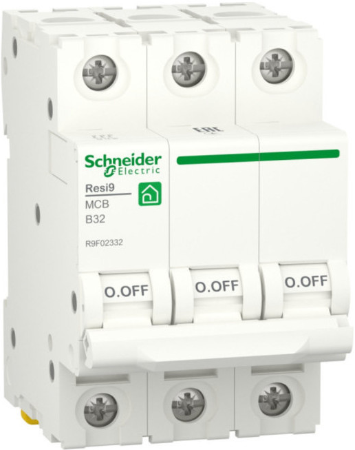 

Автоматический выключатель Schneider Electric RESI9 Resi9 - 3P, тип хар-ки B, 32 А, 400 В AC, 6кА, RESI9