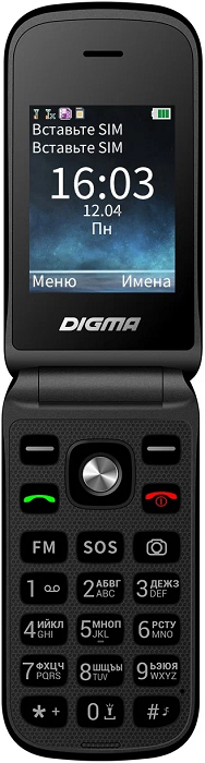 цена Мобильный телефон Digma VOX FS240 VT2074MM grey 32Mb 2Sim 2.44 240x320 0.08Mpix GSM900/1800 FM серый 1497205