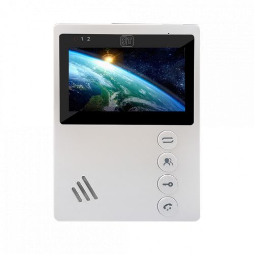 Монитор Space Technology ST-M101/4 (M) БЕЛЫЙ видеодомофона, 4.3” TFT LCD, цветной, 480*272, CVBS, ин