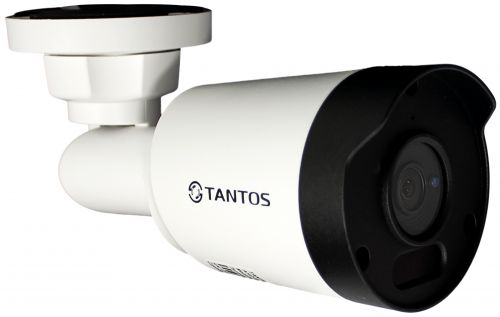 Видеокамера IP Tantos TSi-Pe50FP 5Мп уличная цилиндрическая с фиксированным объективом и питанием Po