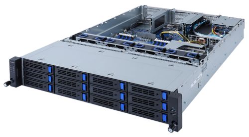 Серверная платформа 2U GIGABYTE R262-ZA1 (SP3, 16*DDR4 (3200), 12*3.5" SATA/SAS HS, 2*2.5" SATA/SAS