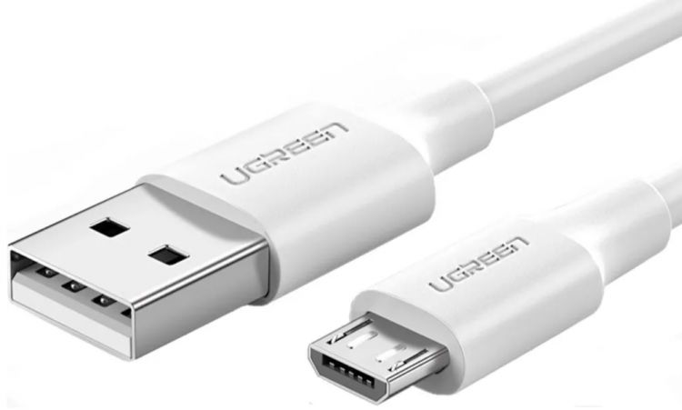 

Кабель UGREEN US289 60143_ USB 2.0 A to Micro USB Cable Nickel Plating, 2м, белый, US289