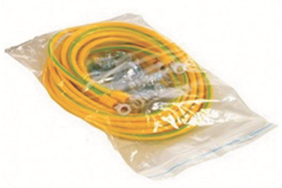 Комплект кабелей заземления DKC R5SGC05 5шт сечением 6мм² (2х300мм, 1х400мм, 1х500мм, 1х600мм) + комплект метизов, RAM telecom фотографии