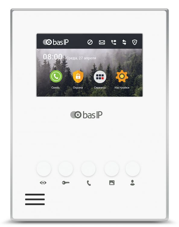 

Видеодомофон BAS-IP AU-04LA WHITE индивидуальный, AU-04LA WHITE