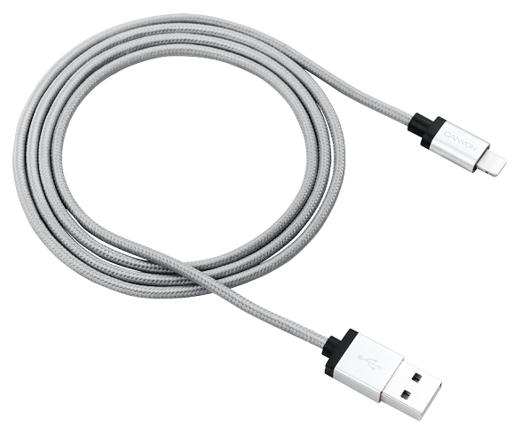 

Кабель Canyon CNS-MFIC3DG USB to lightning, 1 м, темно-серый, CNS-MFIC3DG