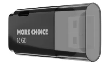 Накопитель USB 2.0 16GB More Choice MF16 Black, цвет черный - фото 1
