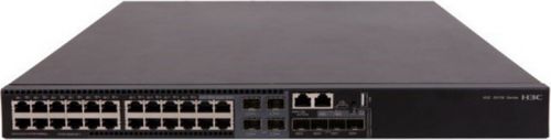 Коммутатор H3C LS-5130S-28S-PWR-HI-GL Ethernet Switch with 24*10/100/1000BASE-T PoE+ Ports, 4*100/1000BASE-X SFP Combo Ports, and 4*1G/10G BASE-X SFP ecs4510 28t edge core 24 x ge 2 x 10g sfp ports 1 x expansion slot for dual 10g sfp ports l2 stackable switch w 1 x rj45 console port 1 x
