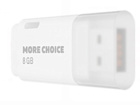 Накопитель USB 2.0 8GB More Choice MF8 White, цвет белый