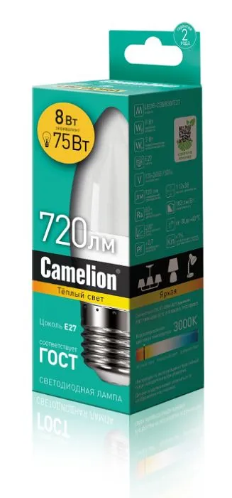 Camelion LED8-C35/830/E27