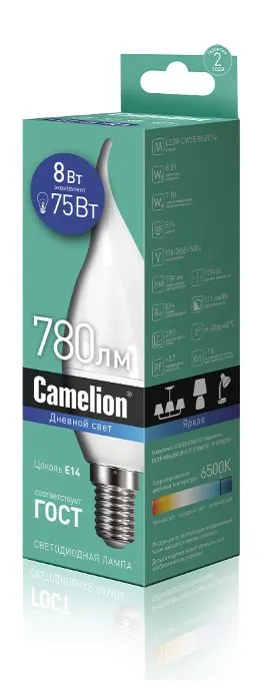 фото Camelion LED8-CW35/865/E14