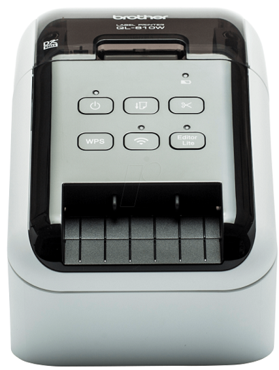 Принтер Brother QL-810W (авторезак, ширина лент до 62мм, 176мм/сек, 300т/д, ленты DK, WiFi, USB)
