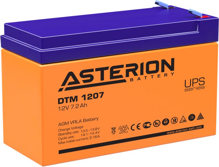 Батарея Asterion DTM 1207 для ИБП - фото 1