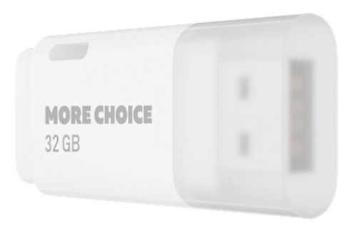 Накопитель USB 2.0 32GB More Choice MF32 White, цвет белый - фото 1