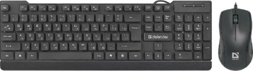 Клавиатура и мышь Defender YORK C-777 RU 45779 черный, 104 шт, 1000 dpi, 1,4м