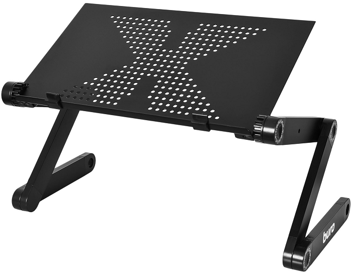 Столик для ноутбуков Buro BU-807 столешница, металл, черный, 42x26см