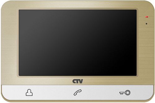Видеодомофон CTV CTV-M1703 (шампань) с сенсорными клавишами управления в корпусе с soft-touch покрытием, графическое меню