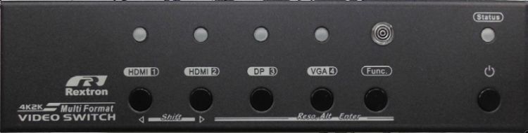 Сплиттер Rextron VKSMC-421 видео, 4K UHD, HDMI x2/VGA+аудио/DP Switch вход, HDMI выход