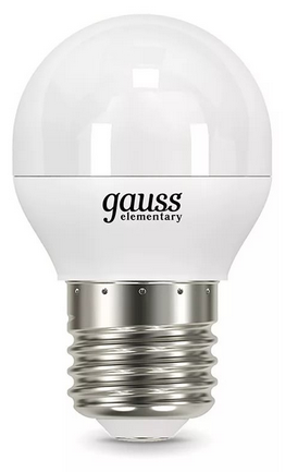 

Лампа светодиодная Gauss 53236 LED Elementary Globe 6W E27 6500K 1/10/100, 53236