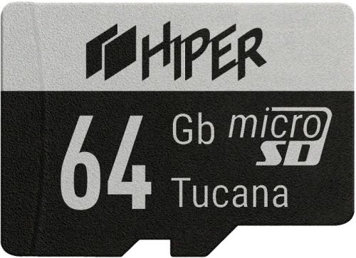 Карта памяти 64GB HIPER Tucana HI-MSD64GU3 microSDHX, CL10 UHS-1 U3