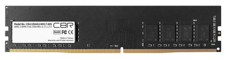 Модуль памяти DDR4 4GB CBR CD4-US04G24M17-00S PC4-19200, 2400MHz, CL17, single rank