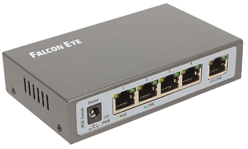 

Коммутатор Falcon Eye FE-104POE-S 5 портов 10/100 Мбит/с (IEEE802.3u 100BaseTX), 4*PoE (IEEE802.3at), 65Вт, FE-104POE-S