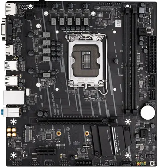 

Материнская плата mATX MAXSUN Challenger H610M (LGA1700, H610, 2*DDR4 (3200), 3*SATA 6G RAID, M.2, 2*PCIE, Glan, VGA, HDMI, DP, 2*USB 3.2, 4*USB 2.0), Challenger H610M