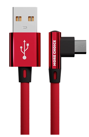 Кабель интерфейсный More Choice K27m USB 2.1A для micro USB нейлон 1м Red, цвет красный